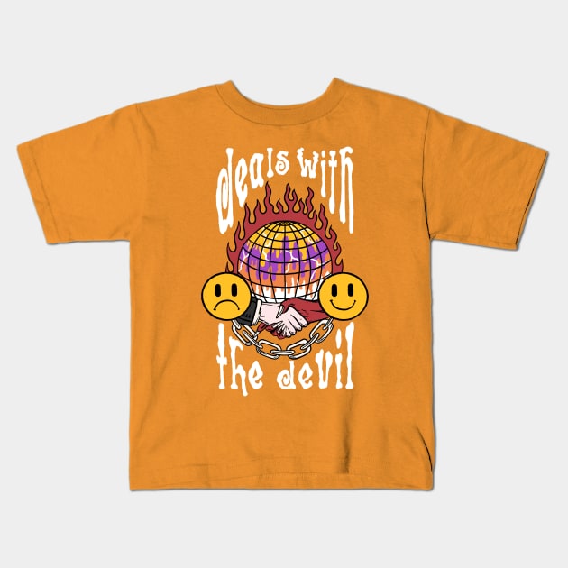 Deals with the devil Kids T-Shirt by VWP.Studio